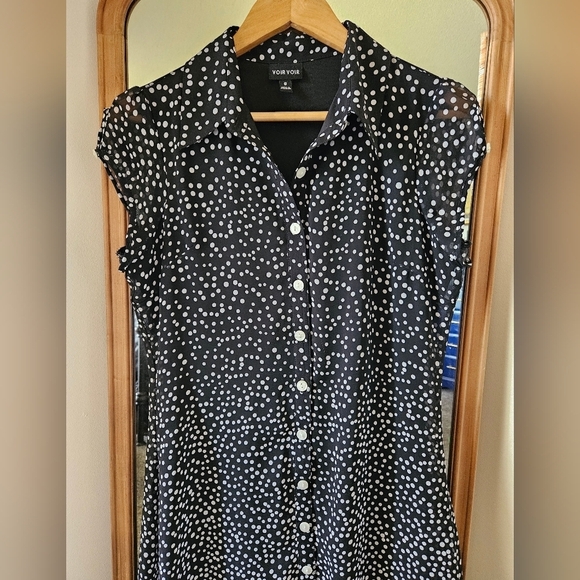 Voir Voir Polka-dot Midi Dress Size 8 - Picture 4 of 17